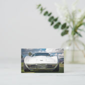クラシックのコルベット車の名刺 コーリングカード (スタンド正面)