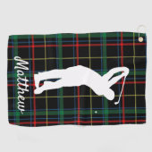 クラシックのスコットランド柄  ゴルフタオル (横)