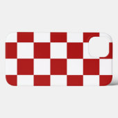 クラシックのチェック模様の赤と白パターン Case-Mate iPhoneケース (裏面 (横))