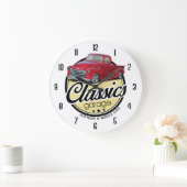 クラシックのトラック ラージ壁時計 (ホーム)