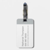 クラシックのバットマンロゴのこうもり ラゲッジタグ (裏面縦)