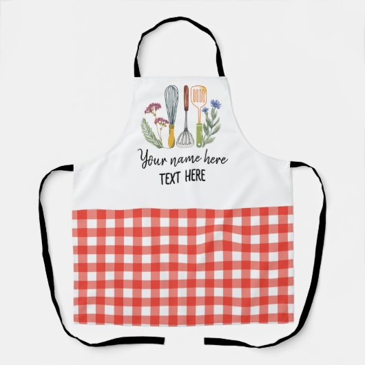 クラシックのパーソナライズされた合わせファミリーエプロン エプロン (正面)