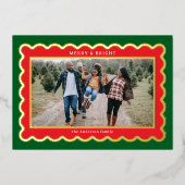 クラシックのホタテ名門私立校風のガイの写真フレーム 箔シーズンカード (正面)