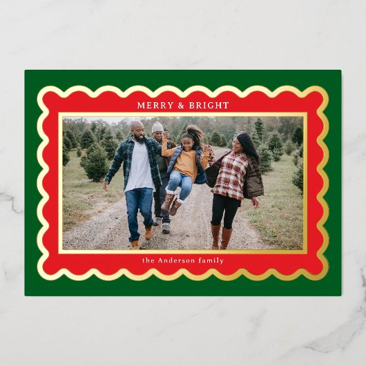 クラシックのホタテ名門私立校風のガイの写真フレーム 箔シーズンカード (正面)