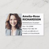 クラシックのミニマル求職者 名刺 (正面)