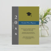 クラシックの上限：グレー&ブルー 招待状 (スタンド正面)