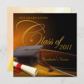 クラシックの卒業 招待状 (正面/裏面)