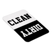 クラシックの多様性ブラック/ホワイトクリーン/ダーティ食洗機 マグネット (右側)