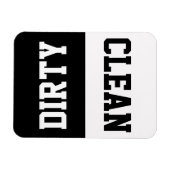 クラシックの多様性ブラック/ホワイトクリーン/ダーティ食洗機 マグネット (横)