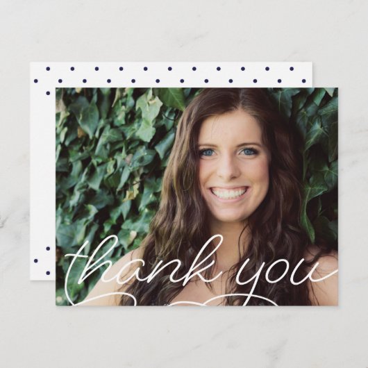 クラシックの大学院の写真はメッセージカード感謝していしています サンキューカード (正面/裏面)