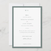 クラシックの斜角結婚式招待状 招待状 (正面)