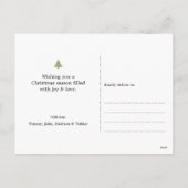 クラシックの水の色クリスマスツリー2の写真 シーズンポストカード (裏面)