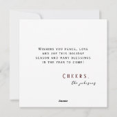 クラシックの水の色ムースメリークリスマス シーズンカード (裏面)