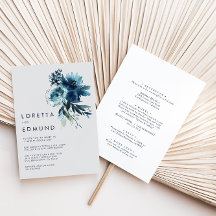 クラシックの水彩フローラ背面と前面結婚