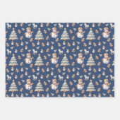 クラシックの水彩模様 ラッピングペーパーシート (正面3)