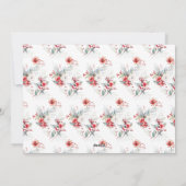 クラシックの水色クリスマス植物体 シーズンカード (裏面)