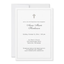 クラシックの洗礼招待状