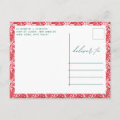 クラシックの白いスクリプトMerry Christmas写真 シーズンポストカード (裏面)