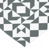 クラシックの白黒のキルトブロックパターン ショートテーブルランナー (コーナー)