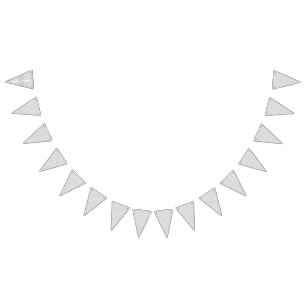 クラシックの白黒の花の模様、イラストラ バンティングフラッグ