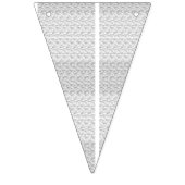 クラシックの白黒の花の模様、イラストラ バンティングフラッグ (第1の旗)