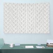 クラシックの白黒の花の模様、イラストラ 横断幕 (トレードショー)