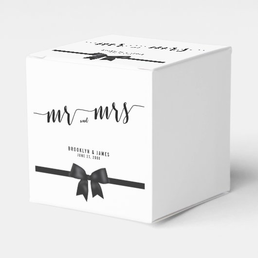 クラシックの白黒結婚式の引き出物ボックス フェイバーボックス