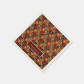 クラシックの紅葉と感謝祭の果物収穫 スタンダードカクテルナプキン (角)
