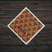 クラシックの紅葉と感謝祭の果物収穫 スタンダードカクテルナプキン