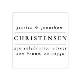 クラシックの結婚名前差出人住所 ラバースタンプ