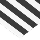 クラシックの縦ストライプ白 ショートテーブルランナー (コーナー)