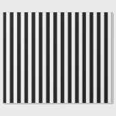 クラシックの縦ストライプ白 ラッピングペーパー (フラット)