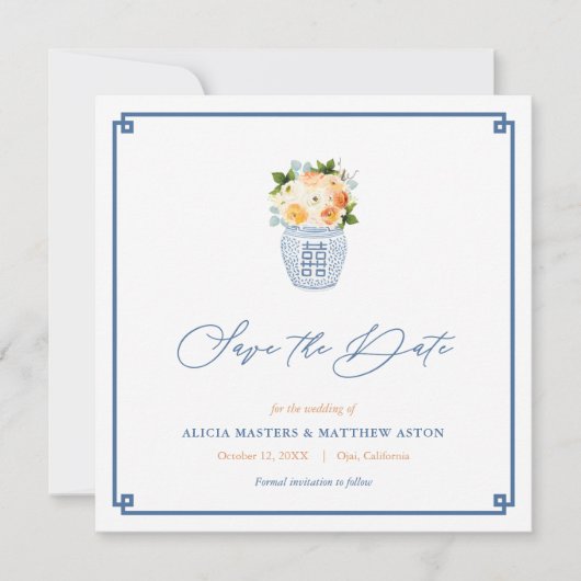 クラシックの花結婚の花 セーブザデート (正面)