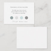 クラシックの装結婚着カラーパレット エンクロージャーカード (正面/裏面)