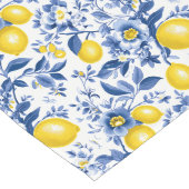 クラシックの贅沢フランスの：ブルー&レモン地方 ロングテーブルランナー (コーナー)