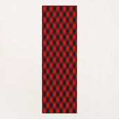 クラシックの黒と赤 ヨガマット (正面)