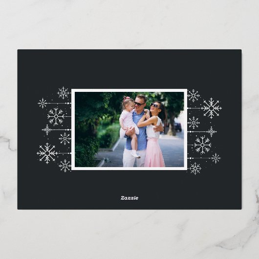 クラシックの |シーズンの挨拶の写真 箔シーズンカード (裏面)