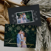 クラシックの |シーズンの挨拶の写真 箔シーズンカード