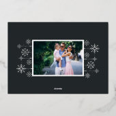 クラシックの |ハッピーホリデー 箔シーズンカード (裏面)