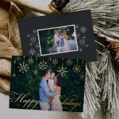 クラシックの |ハッピーホリデー 箔シーズンカード