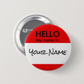 クラシックのHELLOボタン 缶バッジ (正面&裏面)
