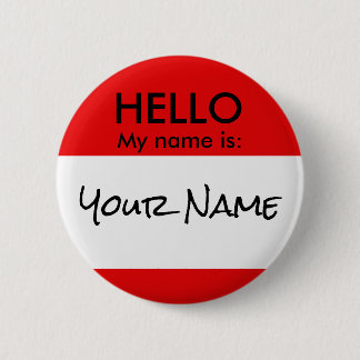 クラシックのHELLOボタン 缶バッジ