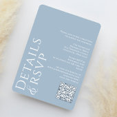 クラシックはっきりしたエレガントタイポグラフィダスティブルーRSVP 招待状