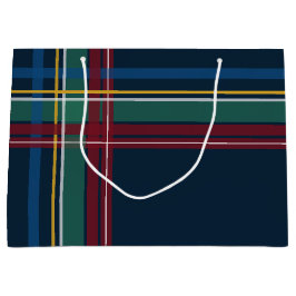 クラシックはっきりしたクリスマスの休日 ラージペーパーバッグ