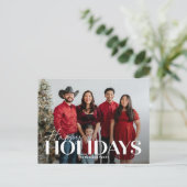 クラシックはっきりしたハッピーホリデーズハガキ シーズンポストカード (スタンド正面)