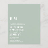 クラシックはっきりした文字のみ結婚式招待状シンプル チラシ (正面)