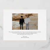 クラシックはっきりしたFOILウェディング日付カードを保存 箔招待状 (裏面)