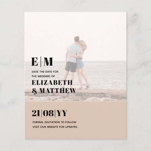 クラシックはっきりしたPHOTO OVERLAY日付の保存BUDGET チラシ (正面)