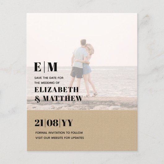 クラシックはっきりしたPHOTO OVERLAY日付の保存BUDGET チラシ (正面)