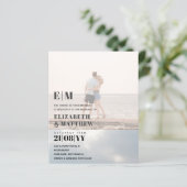 クラシックはっきりしたPHOTO OVERLAY WEDDING INVITE BUDGET (スタンド正面)
